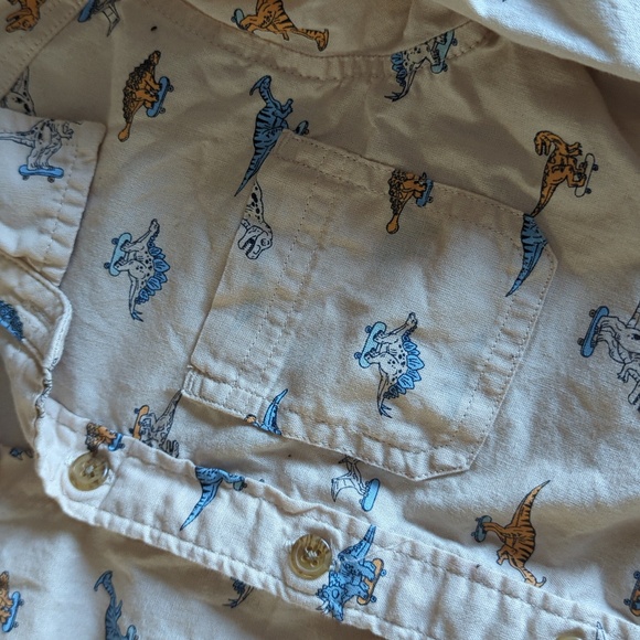 Jumping Beans Dinosaur Collard Shirt - Picture 5 of 6